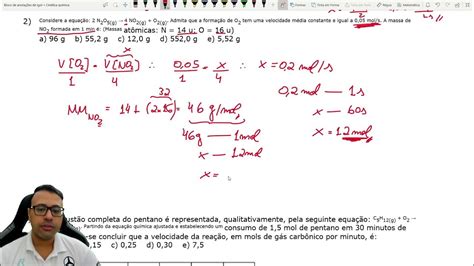 Cinética Química Resolução De Exercícios Youtube