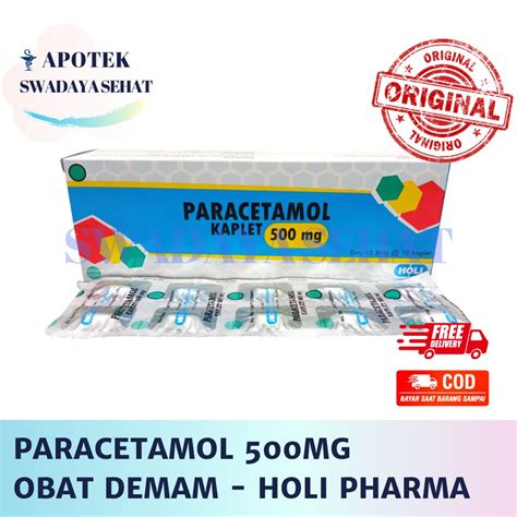 Jual Paracetamol Mg Holi Pharma Strip Tablet Obat Demam Penurun