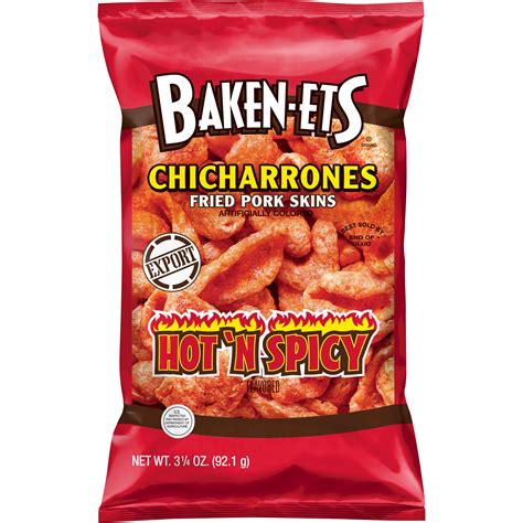 Baken Ets Hot N Spicy Flavored Fried Pork Skins Smartlabel