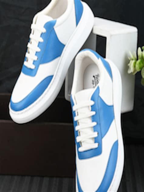 Buy Roadster Men White And Blue Colourblocked Comfort Insole Basics Sneakers Casual Shoes For