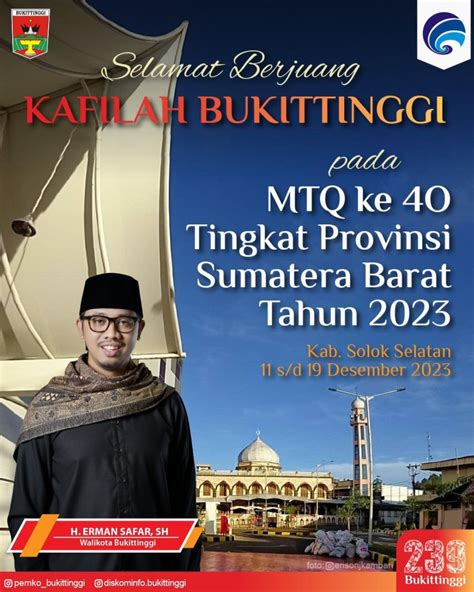 Wako Lepas Kafilah Bukittinggi Menuju MTQ Sumbar Ke 40 KOMPAS 86