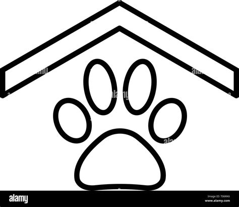 Pet Roof House Icon Outline Style Stock Vector Image Art Alamy