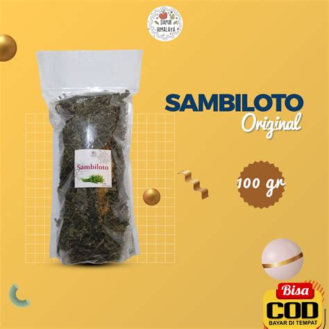 Jual Sambiloto Kering G Batang Daun Sambiroto Asli Murni Kering