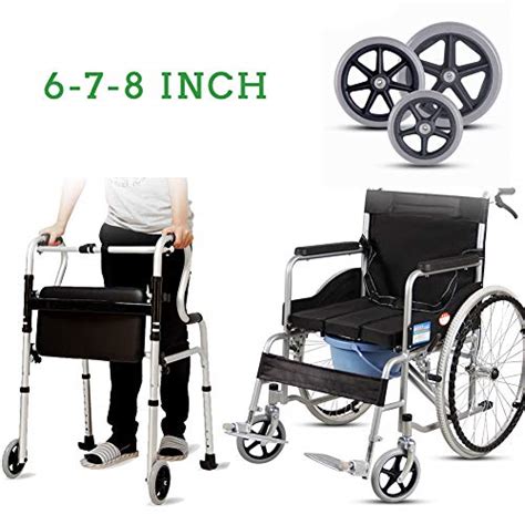 6 Inch Solid Wheel Replacement For Wheelchairs Rollators Walkers 2 Pack Pricepulse