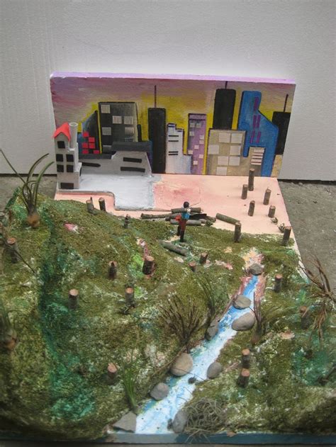 Contaminacion Ambiental En Maqueta Maquetas De Ecosistemas Maquetas