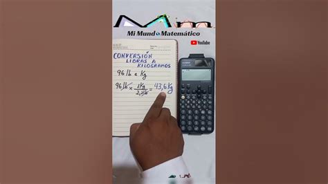 Convertir De Libras A Kilogramos En La Calculadora Científica Fx 991la