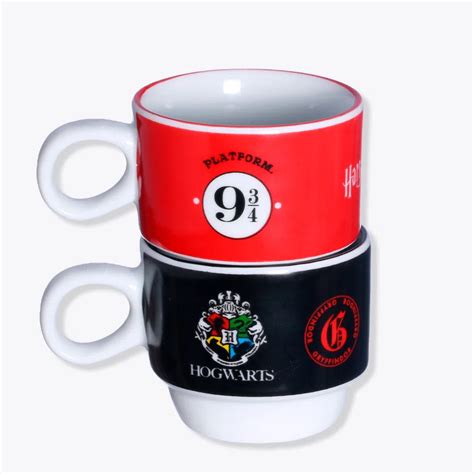 Kit Xicara Caneca Harry Potter Casas Hogwarts Porcelana