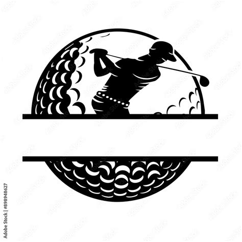 Vetor De Golf Flag Svg Png Golf Name Frame Svg Png Golf Player Svg