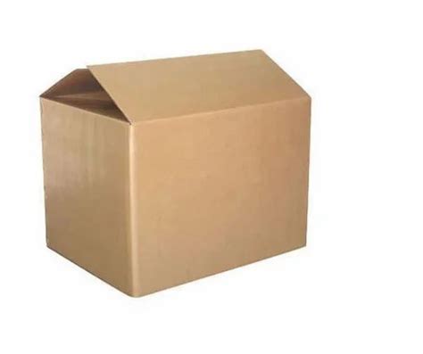 Brown Single Wall Ply Plain Corrugated Paper Packaging Box At Rs