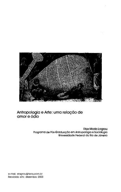 Pdf Antropologia E Arte Uma Rela O De Amor E Dio Dokumen Tips