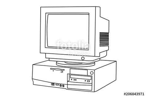 Computer Monitor Drawing at PaintingValley.com | Explore collection of Computer Monitor Drawing