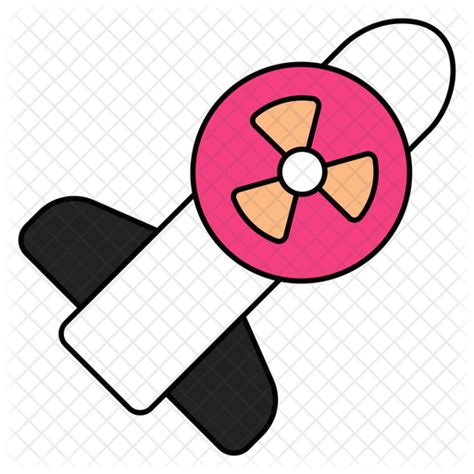 Nuclear Missile Icon Download In Colored Outline Style