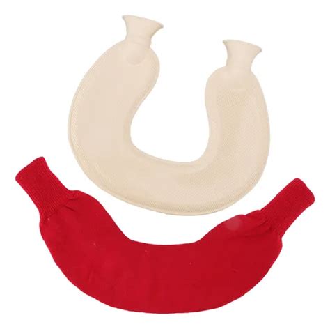 Red U Shape Hot Water Bottle Shaped Neck Bag Double Knitted Mercadolivre