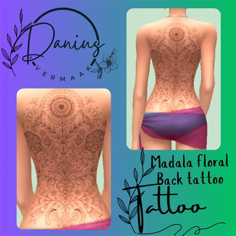 Mandala Floral Tattoo Base Game Compatible The Sims Create A Sim