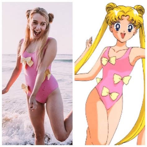 Usagi Tsukino Swimsuit Swimwear Swim Suit Sailor Moon Etsy Israel