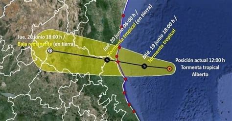 Tormenta Tropical Alberto Trayectoria Y Estados Afectados