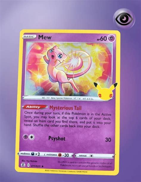 Mew Celebrations Holo Tcg Coleccionistas