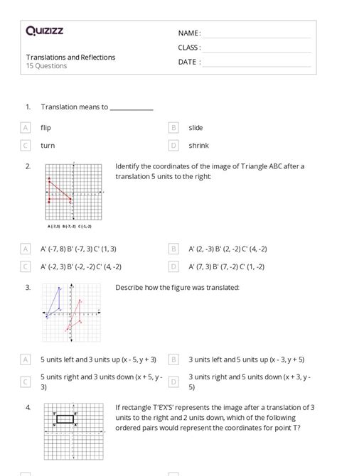 50 Reflections Worksheets For 7th Grade On Quizizz Free And Printable