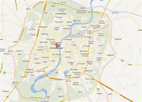 Ahmadabad Map - India