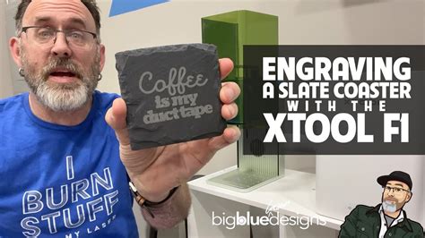 XTool F1 Engraving A Slate Coaster YouTube