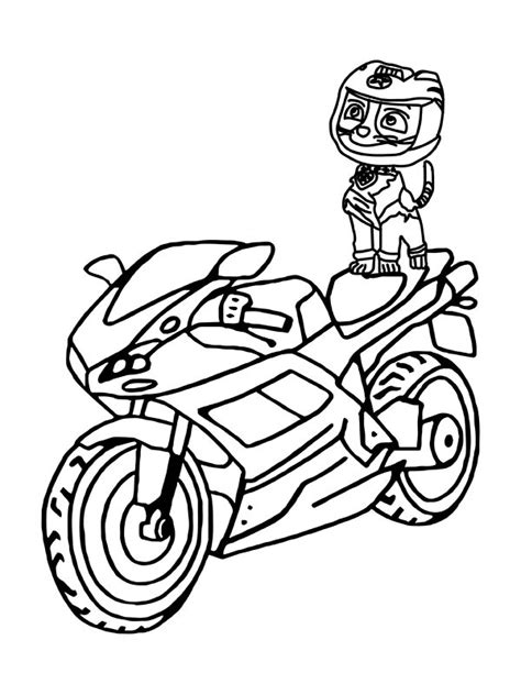 Paw Patrol Moto Pups With Motorcycles Coloring Page Free Printable