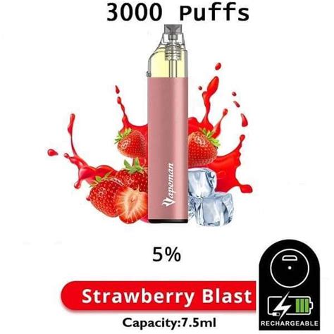 Strawberry Blast Vapeman Vision V Disposable Kit Puffs