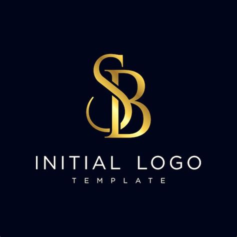 Plantilla De Logotipo De Letra Inicial De Lujo Elegante Sb Vector Premium