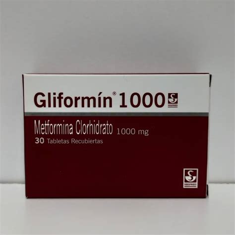 Medicina Gliformin Metformina 1000 Mg X 30 Tab Siegfried