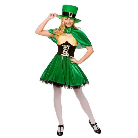 Ladies Lucky Leprechaun Sexy Irish St Patricks Day Fancy Dress Costume Outfit Fancy Dress