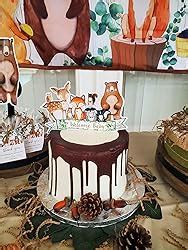 Amazon HEETON Woodland Baby Shower Party Supplies Cake Topper And