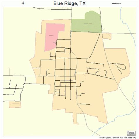 Blue Ridge Texas Street Map 4808872