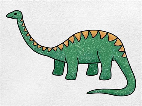 How To Draw A Diplodocus Helloartsy