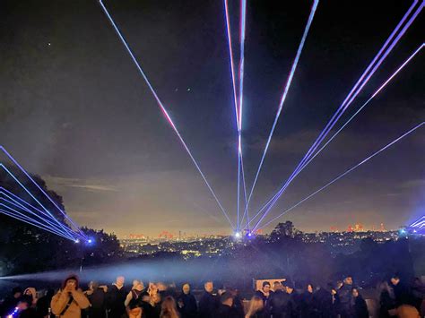 London in the UK on 4 November 2023. A view of the Laser Show at ...