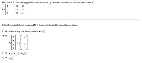 Answered Find All X In R4 That Are Mapped Into Bartleby