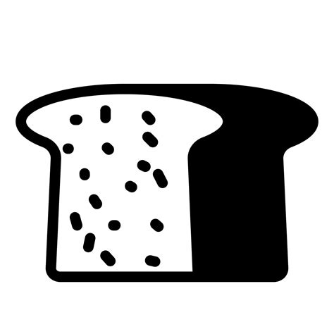 Bread Glyph Icon Illustration Isolated On White Background