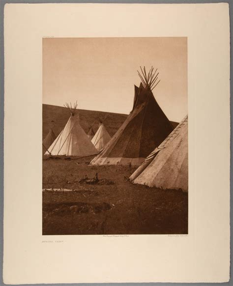 Lot Edward S Curtis Group Of Three Tipi Photogravures Cree Tipis 1928 Atsina Camp 1908