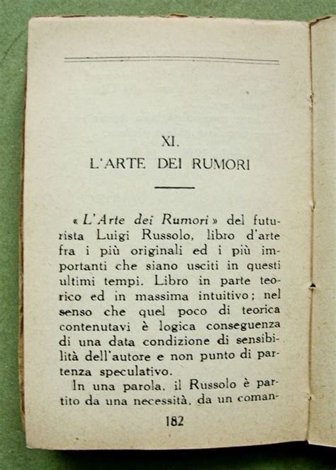 F Balilla Pratella Luigi Russolo L Arte Dei Rumori Catawiki