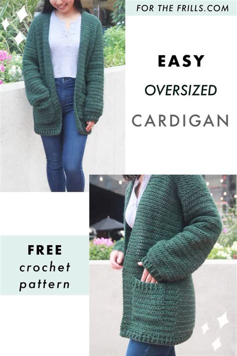 Easy Pocket Crochet Cardigan Free Pattern Video Tutorial Artofit