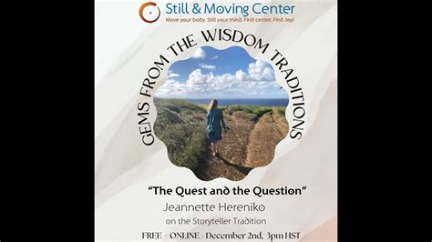 Gems From The Wisdom Traditions The Quest And The Question With