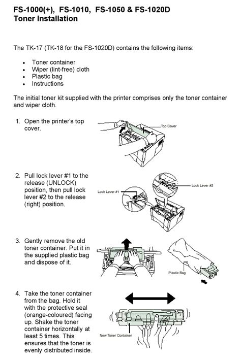 KYOCERA FS-1000 MANUAL Pdf Download | ManualsLib