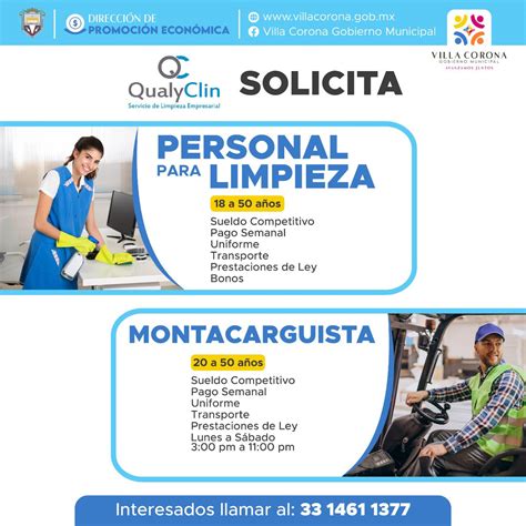 Vacantes Qualyclin Solicita Personal Para Limpieza