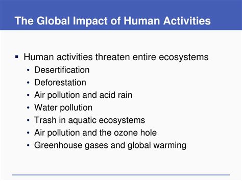 Ppt The Biosphere And Human Effects Powerpoint Presentation Free