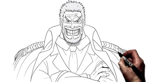 How To Draw Monkey D Garp Step By Step One Piece YouTube