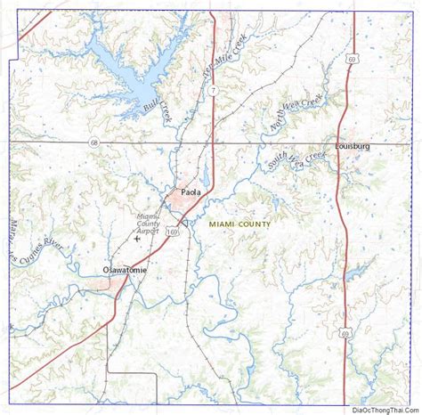 Map of Miami County, Kansas