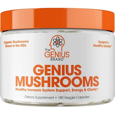 Mushroom Brain Supplement Nootropic With Lions Mane Reishi Codyceps For Energy And Focus Genius