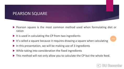 Feed Formulation Pearson Square YouTube