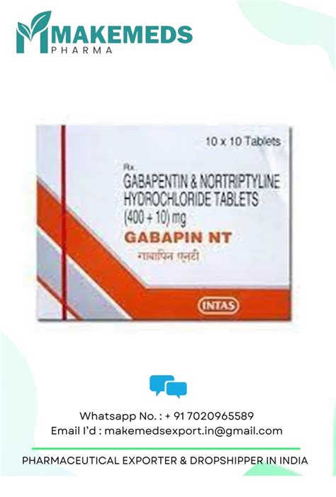 Mg Gabapin Nt Tablet At Rs Box Gabapentin And Nortriptyline