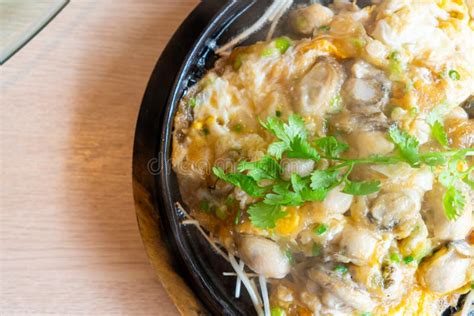 Oyster Omelette With Bean Sprout Stock Photo Image Of Mussel Bean