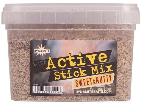 Стик микс DYNAMITE BAITS X-tra Active Stick Mix Sweet & Nutty 600g ...