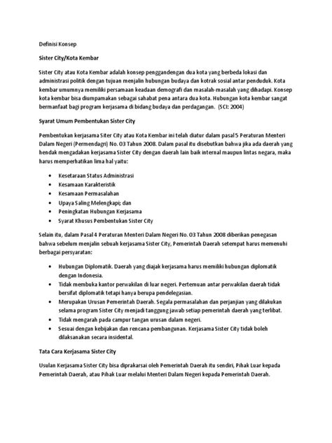Definisi Konsep Sister City Pdf